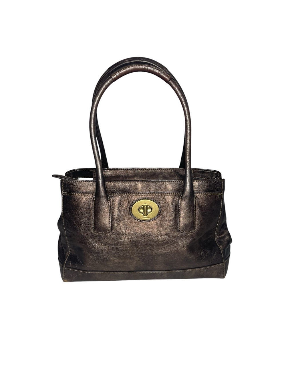 Coach Hamptons Madeline Satchel Handbag Bag Purse 12482 Multi-Pocket Tote Brown